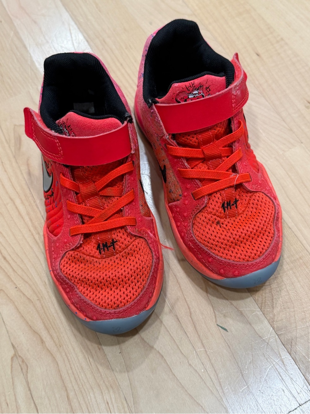 Nike Kids Bright Red Hook-and-Loop Sneakers - Koolaid